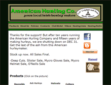 Tablet Screenshot of americanhurling.com